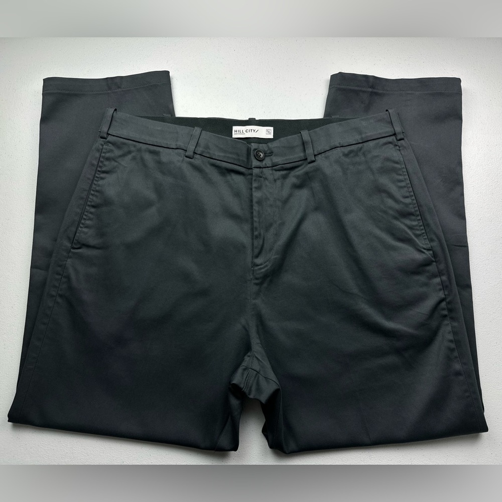 Hill City Everyday Pant Mens 36x32 Gray Athletic Slim Fit Straight Leg Chino